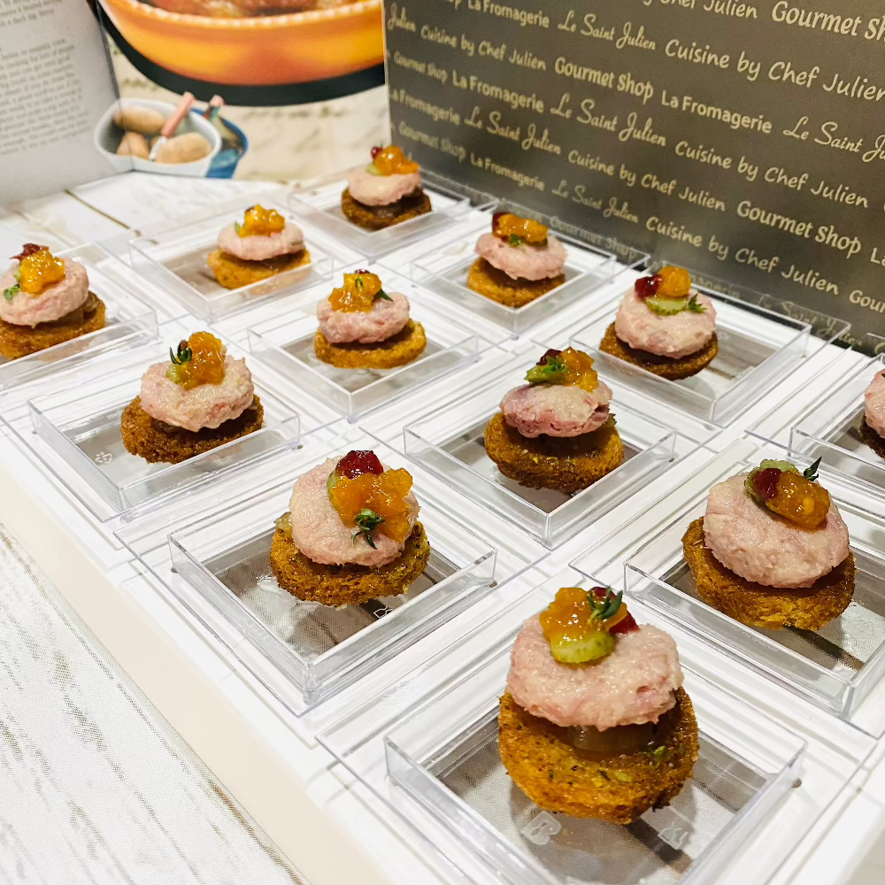 Duck Rillettes with Caramelised Onion & Orange Marmalade (1 Dozen)