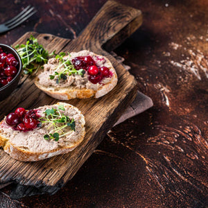Canapé - Duck Rillettes with Caramelised Onion & Orange Marmalade