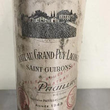 Load image into Gallery viewer, 1943 Chateau Grand Puy Lacoste, France, 750 ml (Ullage: Low)

