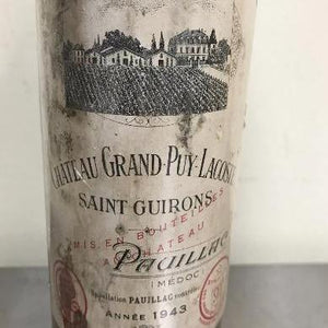1943 Chateau Grand Puy Lacoste, France, 750 ml (Ullage: Low)
