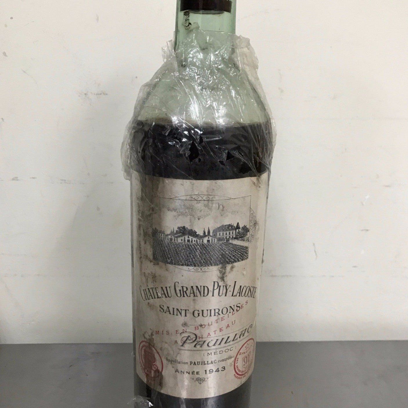 1943 Chateau Grand Puy Lacoste, France (Ullage: Low)