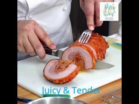 POTLUCK DISH!! Roasted Pancetta Pork Belly with Chorizo Stuffing, 1.2 KG (Frozen) - Ideal for 6 to 8 persons