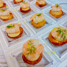 Load image into Gallery viewer, Canapé - Prawn with Cocktail Cream on Soft Toast
