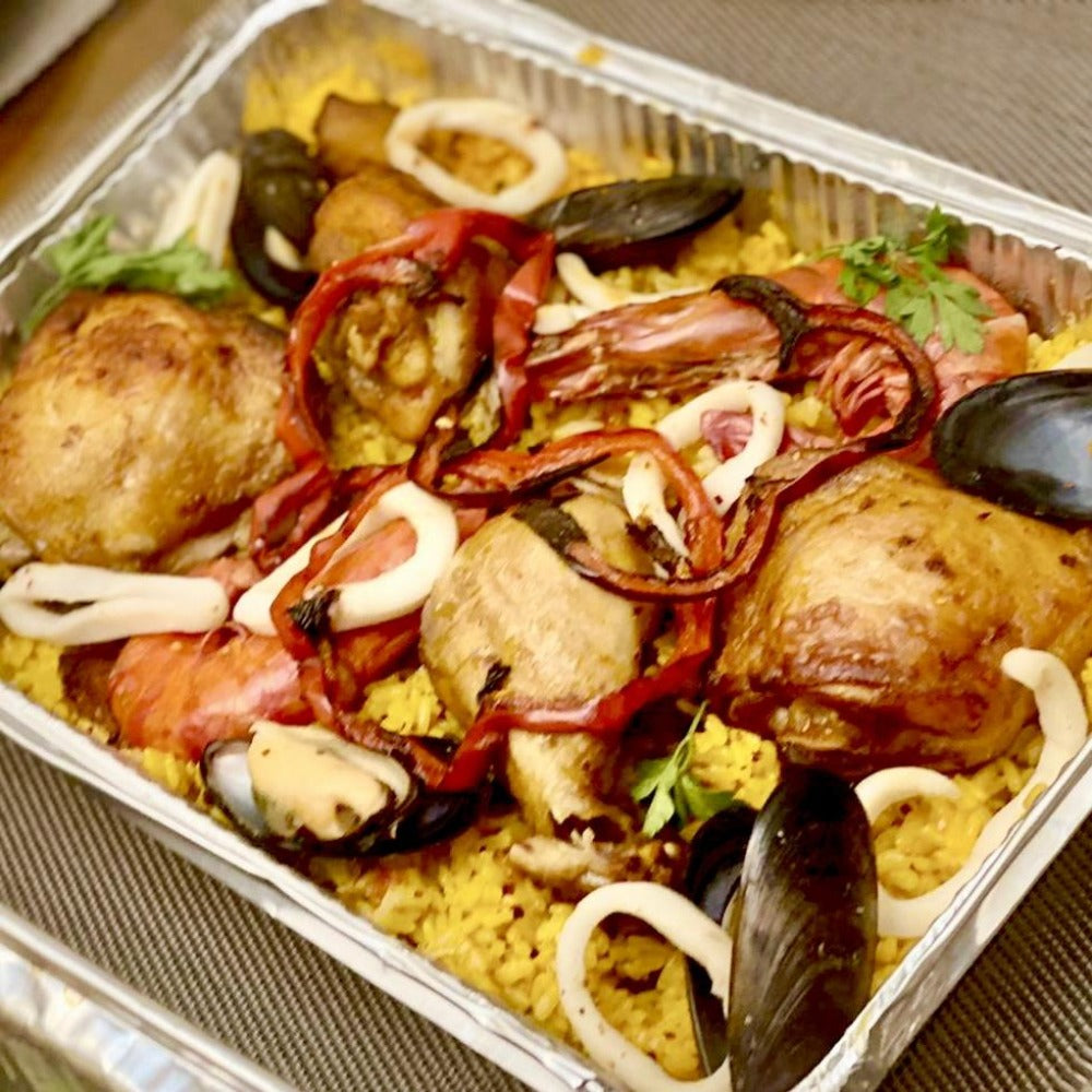 Paella Rice “French Style with Chicken, Chorizo, Seafood and Saffron Rice (1.2kg)