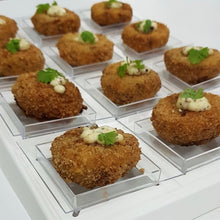 Load image into Gallery viewer, Canapé - Potato Cake with Crab Meat Dijon Mustard
